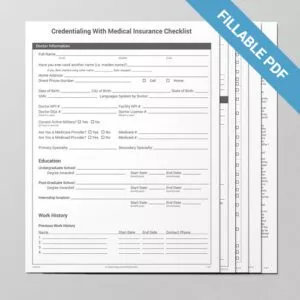 Credentialing With Medical Insurance Checklist