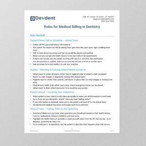 Roles For Medical Billing In Dentistry