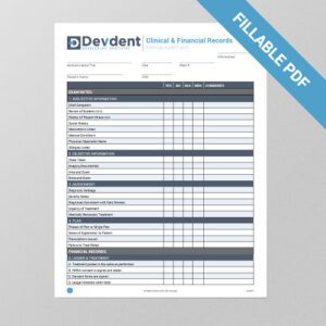 Internal Dental Practice Audit Form